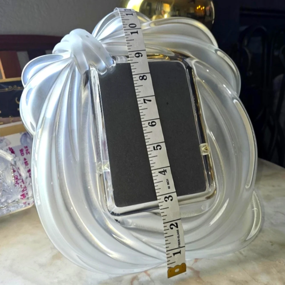 Mikasa Frosted Glass Picture Frame Holds 4x6